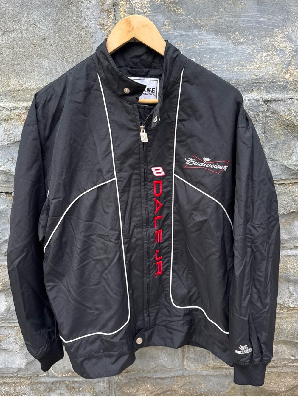 Vtg Dale Earnhardt Jr. Nascar #8 Budweiser Chase Authentics Windbreaker Large
